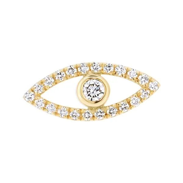 Une boucle d'oreille en or jaune sertie de diamants