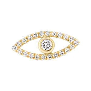 Une boucle d'oreille en or jaune sertie de diamants