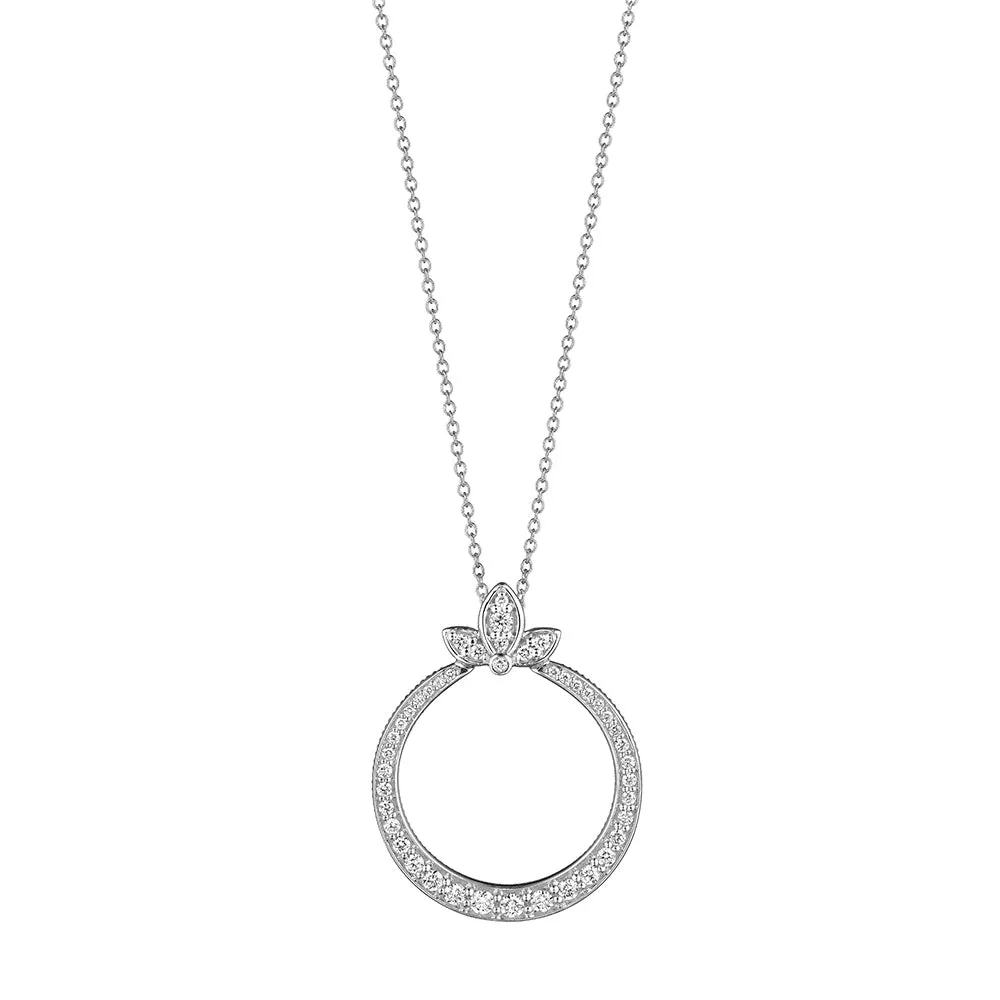 Verragio 18k Athena Marquise Graduated Diamond Circle Pendant