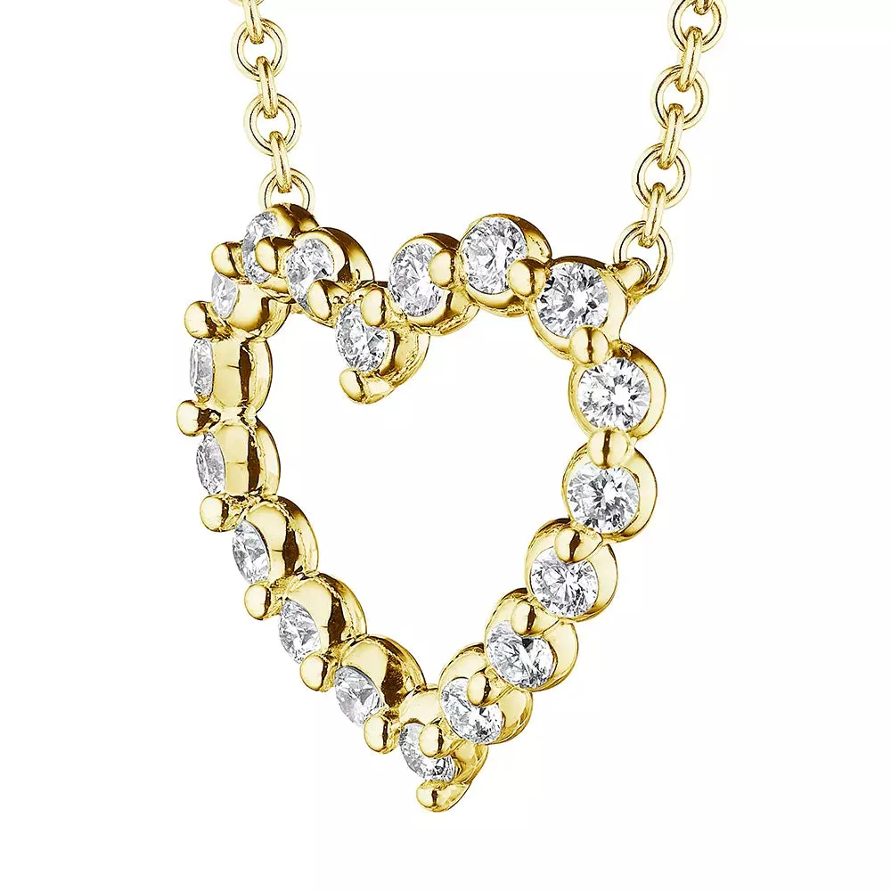 Verragio 18k Diamond Open Heart Pendant