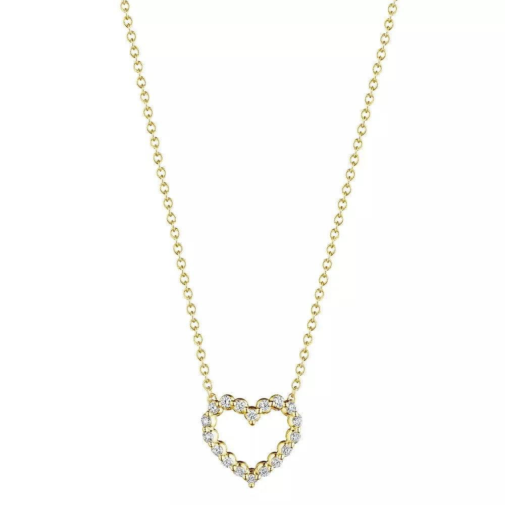 Verragio 18k Diamond Open Heart Pendant