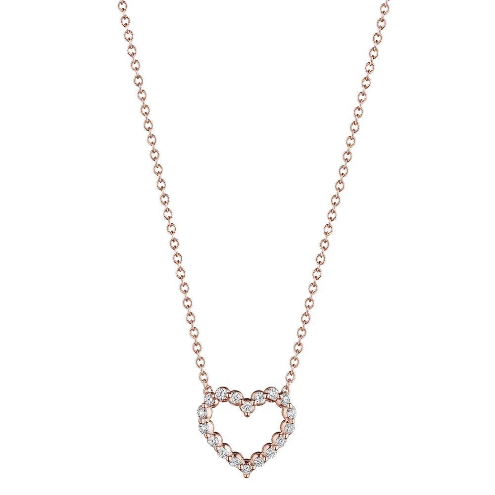 Verragio 18k Diamond Open Heart Pendant