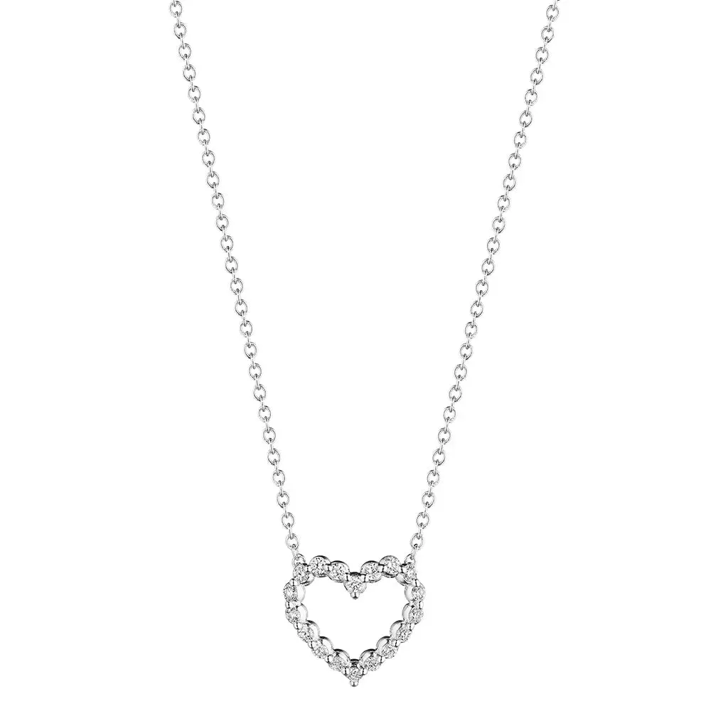 Verragio 18k Diamond Open Heart Pendant