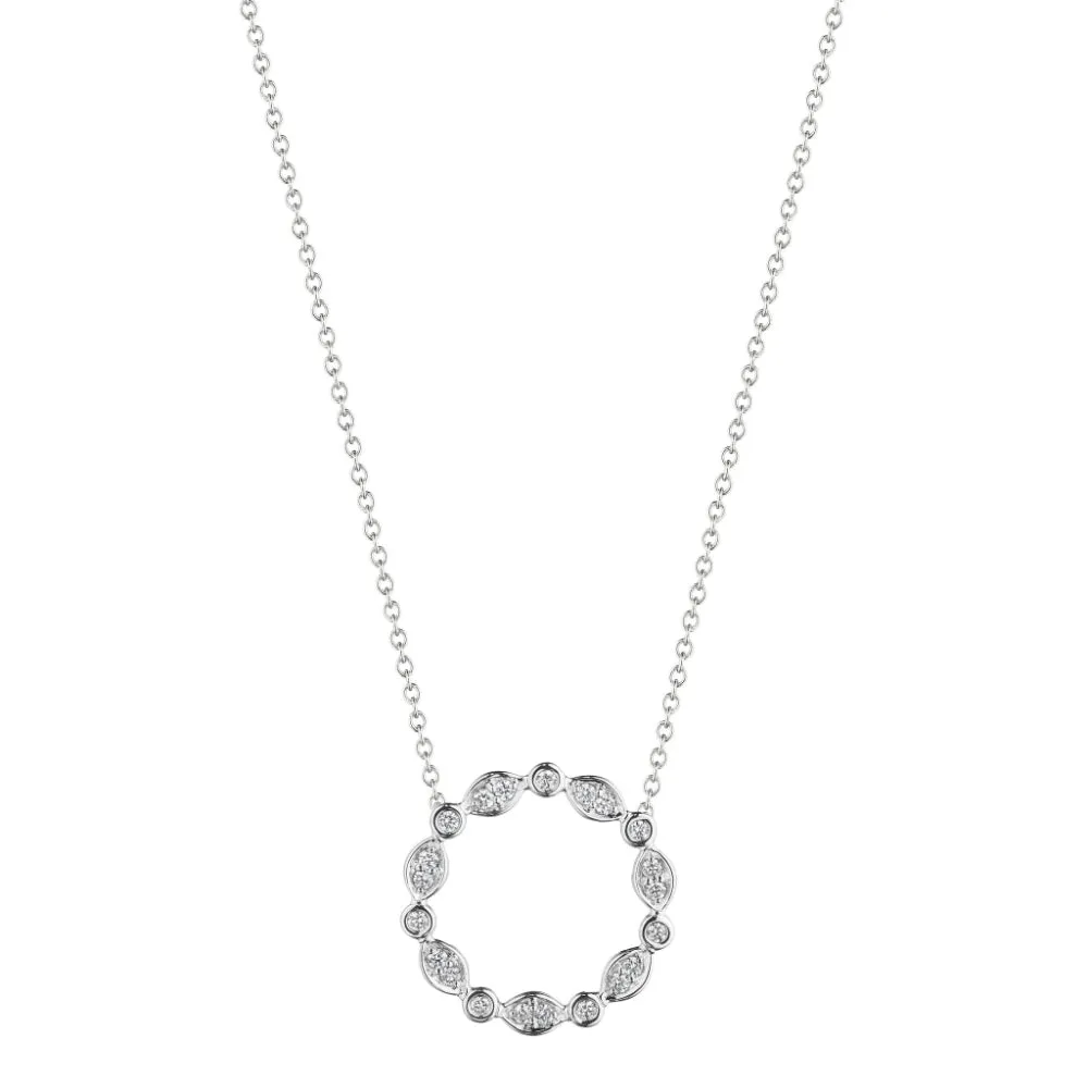Verragio 18k Diamond "Nobility" Circle Pendant