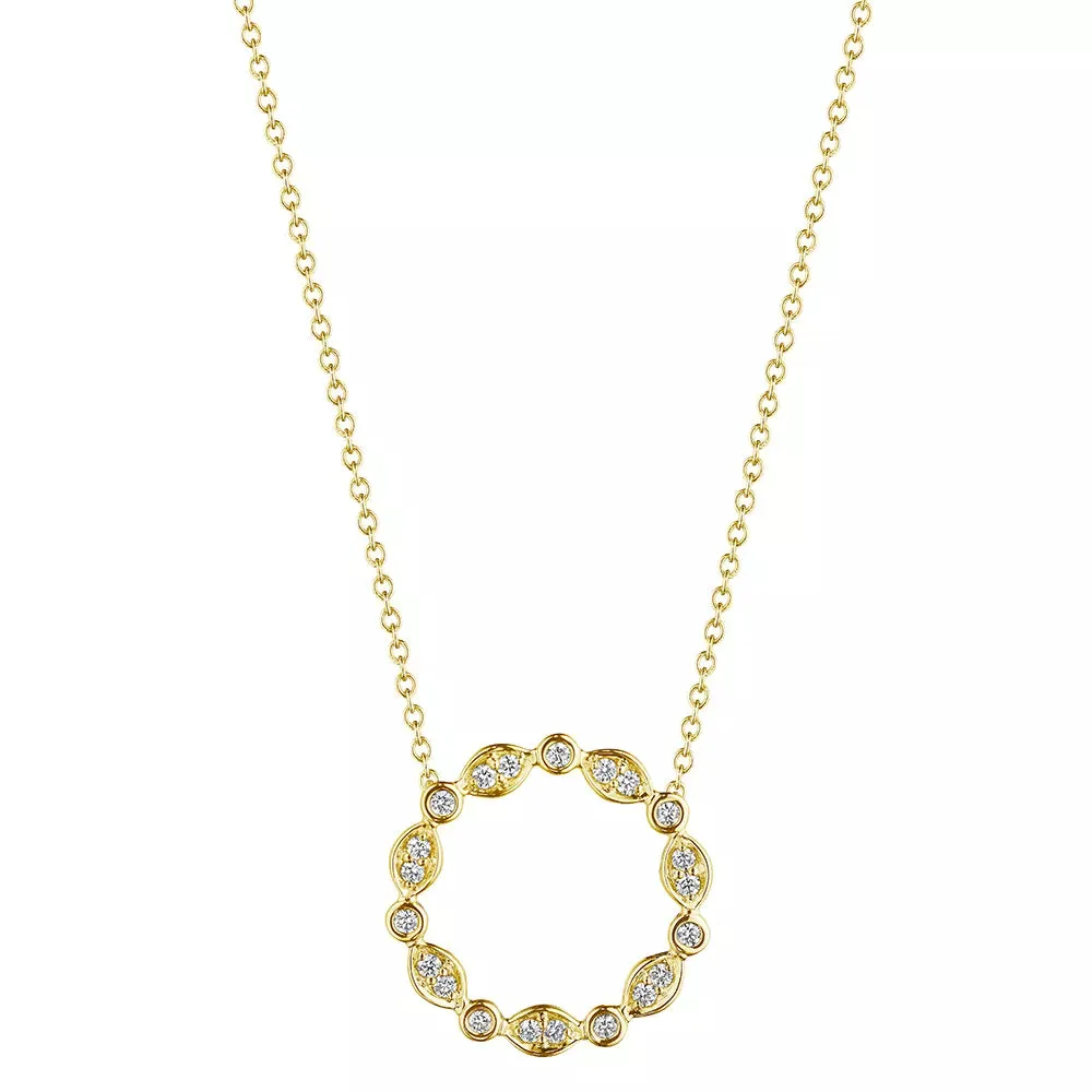 Verragio 18k Diamond "Nobility" Circle Pendant
