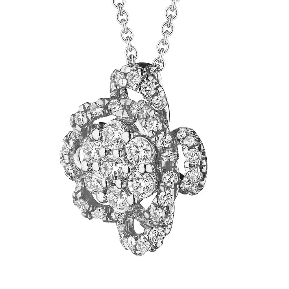 Verragio 18k Floret Cluster Diamond Pendant