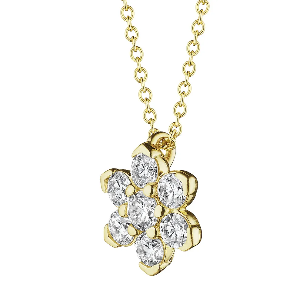 Verragio 18k Gold Medium Star Diamond Pendant Necklace