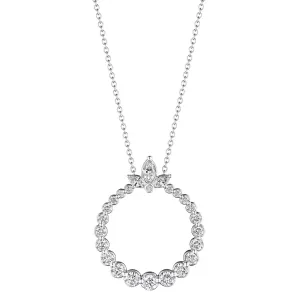 Verragio 18k Hera Marquise Graduated Diamond Circle Pendant