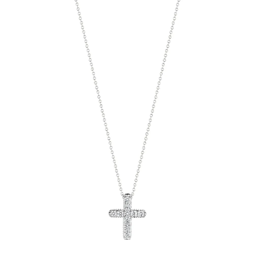Verragio 18k Medium Diamond Cross Pendant