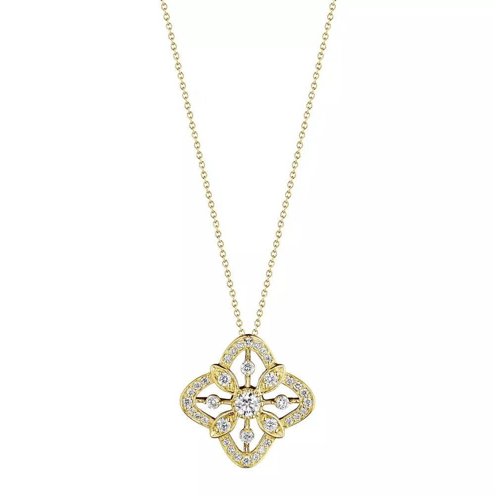 Verragio 18k "Fiore" Diamond Pendant Necklace