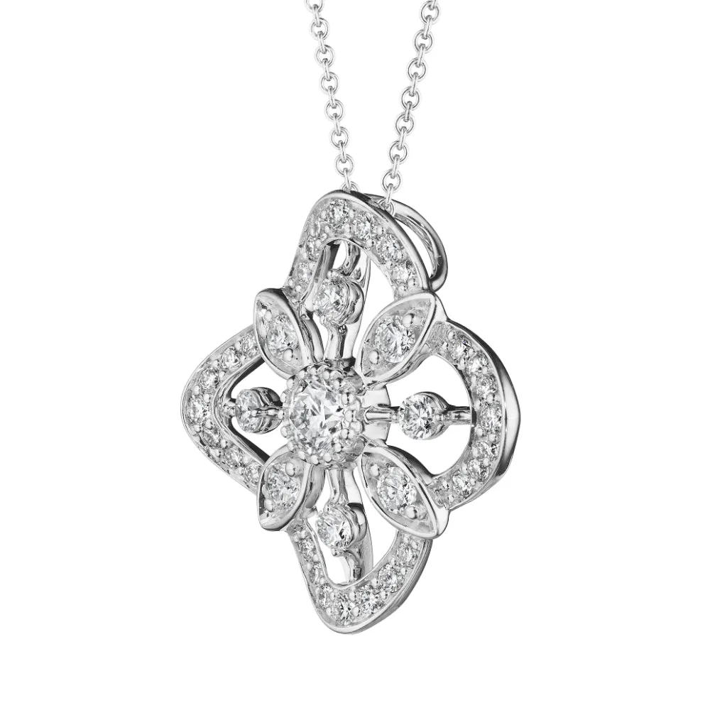 Verragio 18k "Fiore" Diamond Pendant Necklace