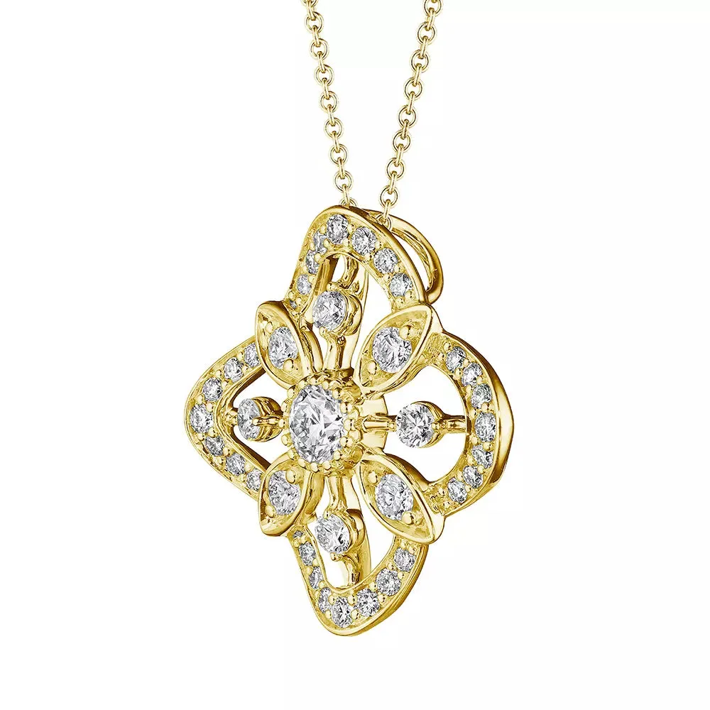 Verragio 18k "Fiore" Diamond Pendant Necklace