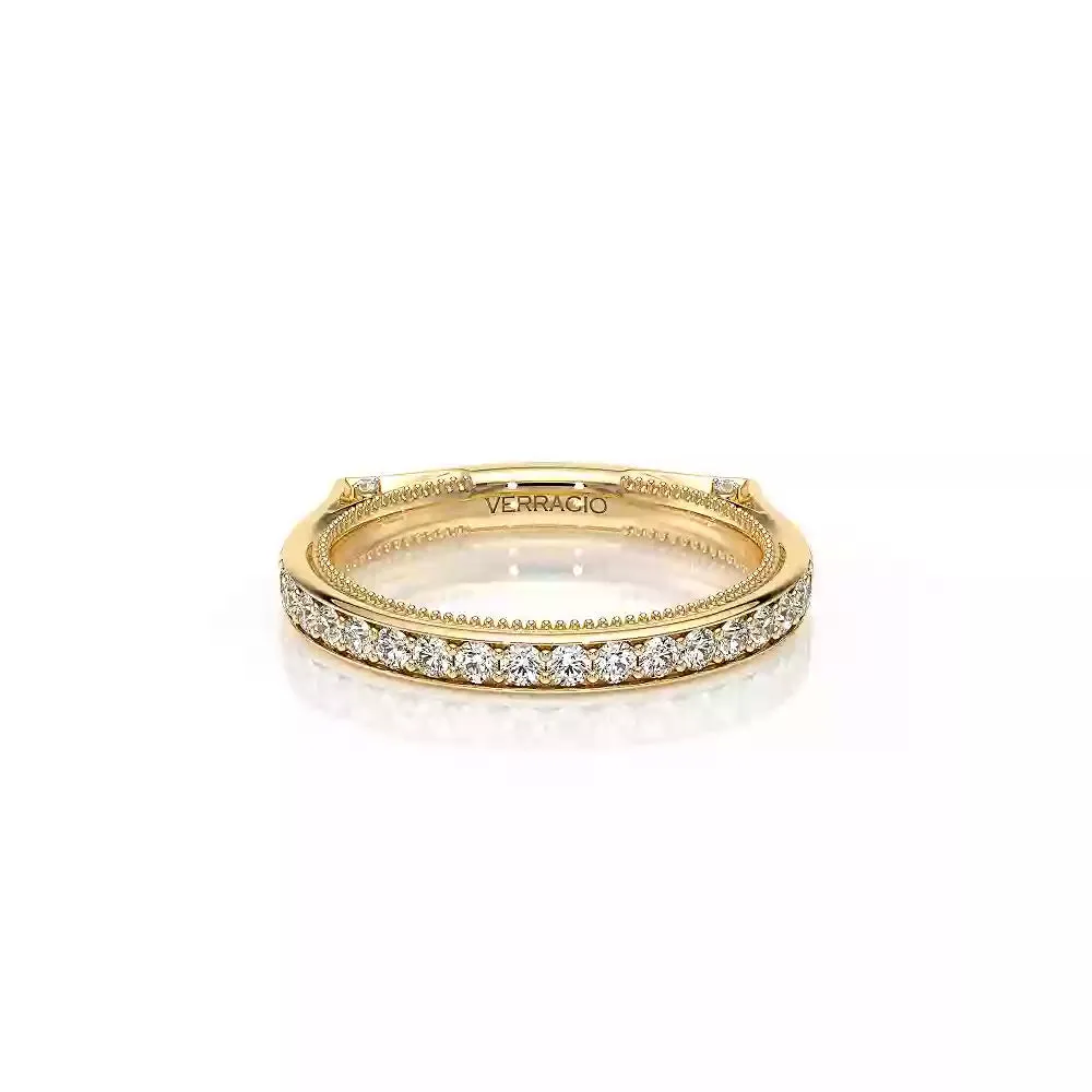 Verragio Vanguard 14k Diamond Wedding Band with Euroshank