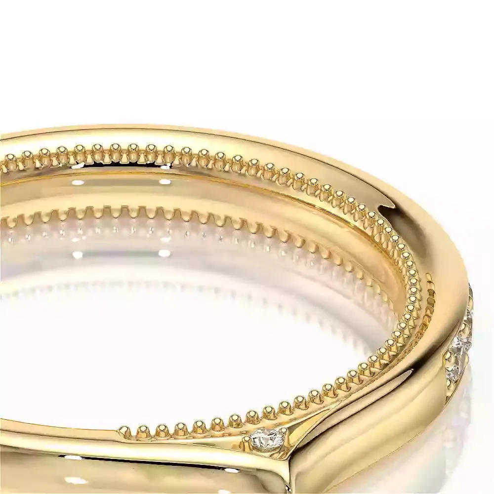 Verragio Vanguard 14k Diamond Wedding Band with Euroshank