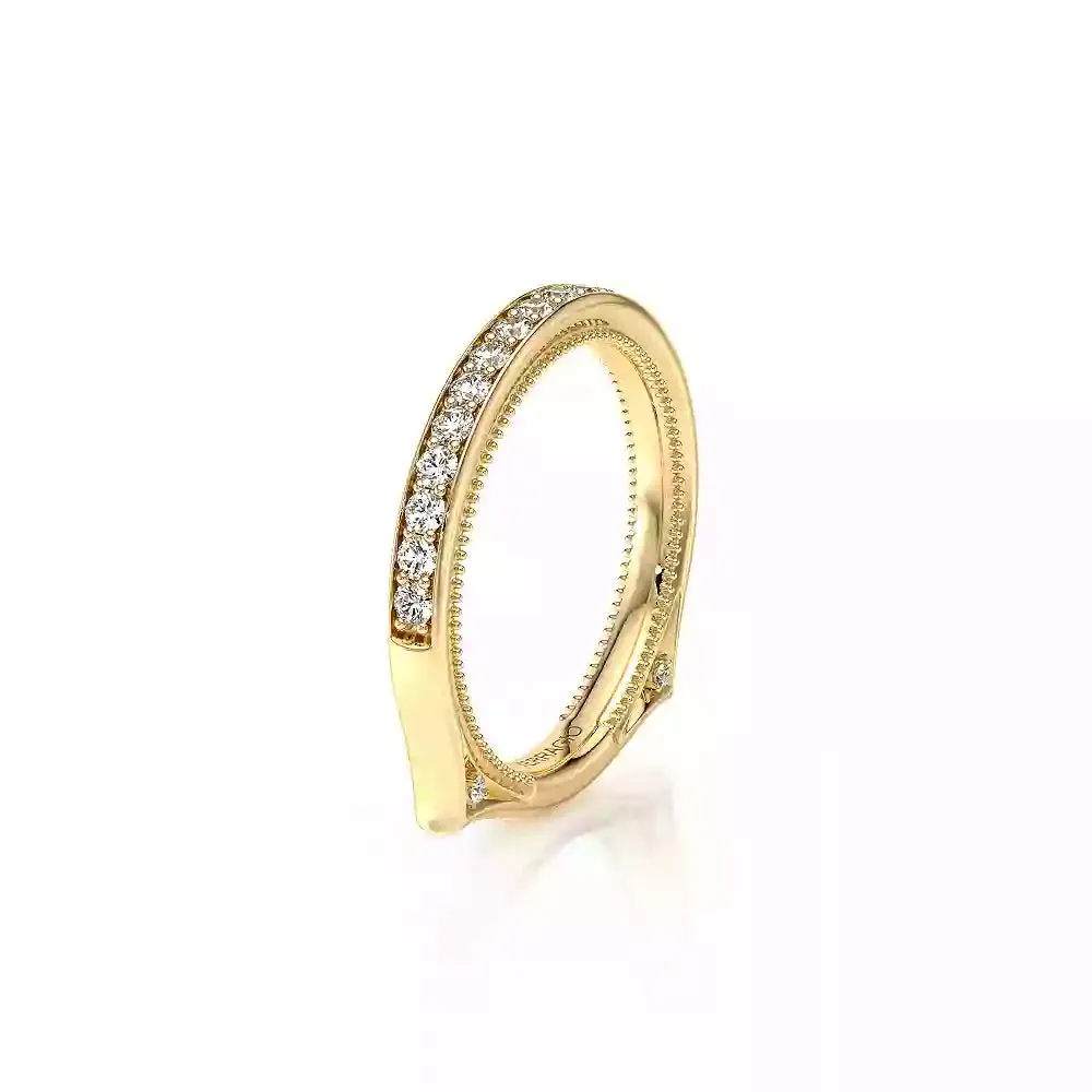 Verragio Vanguard 14k Diamond Wedding Band with Euroshank