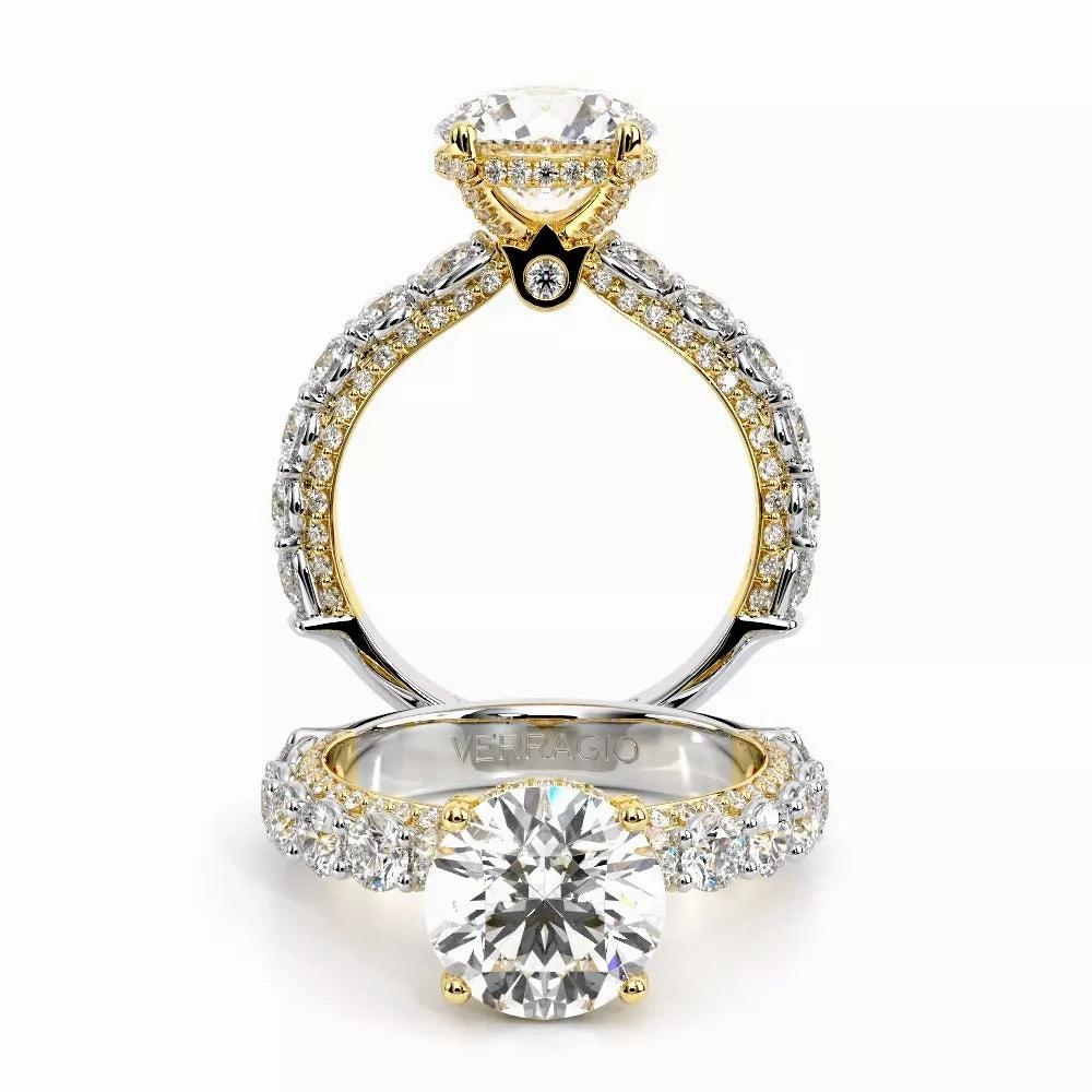 Verragio Couture 18K Two-Tone Round Diamond Engagement Ring