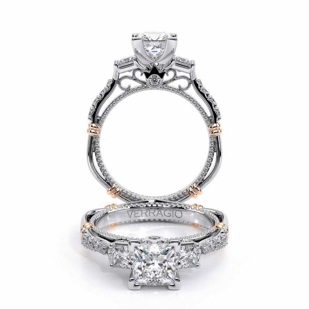 Verragio Parisian 14k 3 Across Princess Cut Engagement Ring