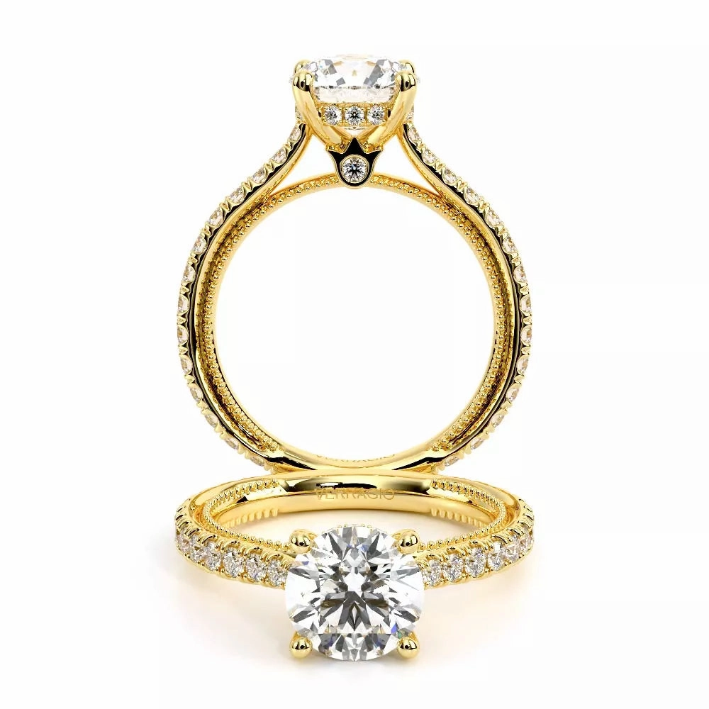 Verragio Renaissance 14k Gold Round Diamond Engagement Ring