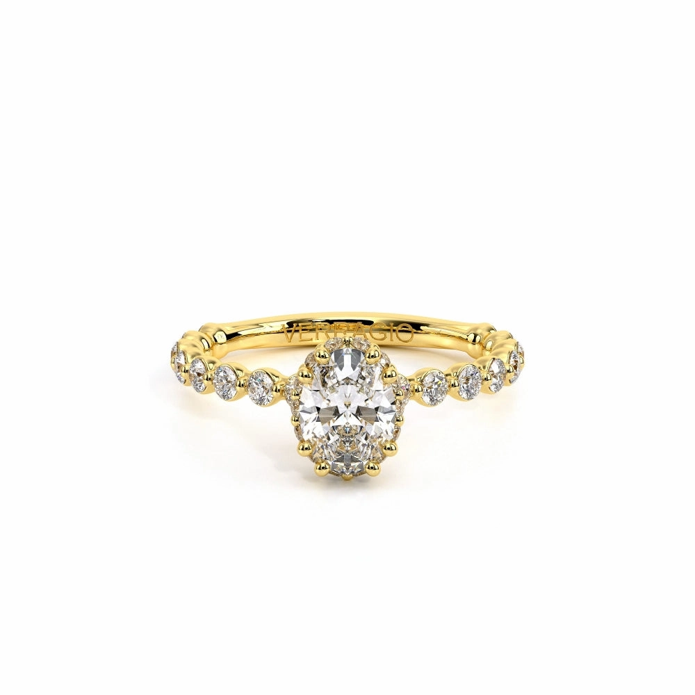 Verragio Renaissance 14k Oval Diamond Engagement Ring with Stardust Halo
