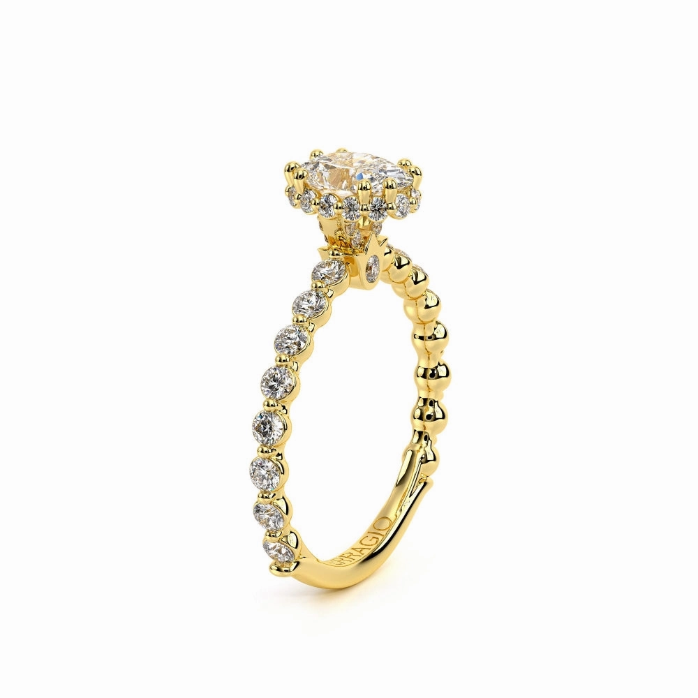 Verragio Renaissance 14k Oval Diamond Engagement Ring with Stardust Halo