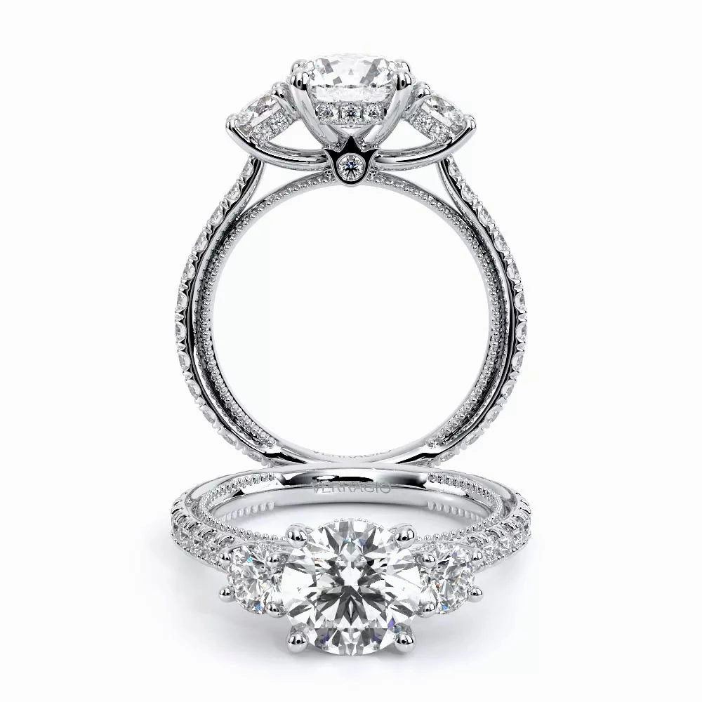 Verragio Renaissance 14k Three-Across Round Diamond Engagement Ring