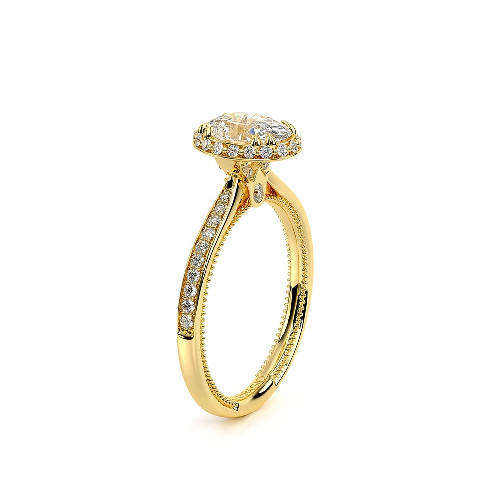 Verragio Renaissance 14k Yellow Gold Oval Halo Engagement Ring