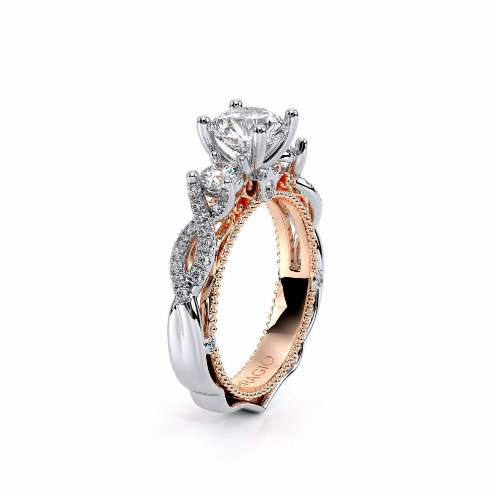 Verragio Venetian 18k & 20k Two-Tone 3 Across Engagement Ring