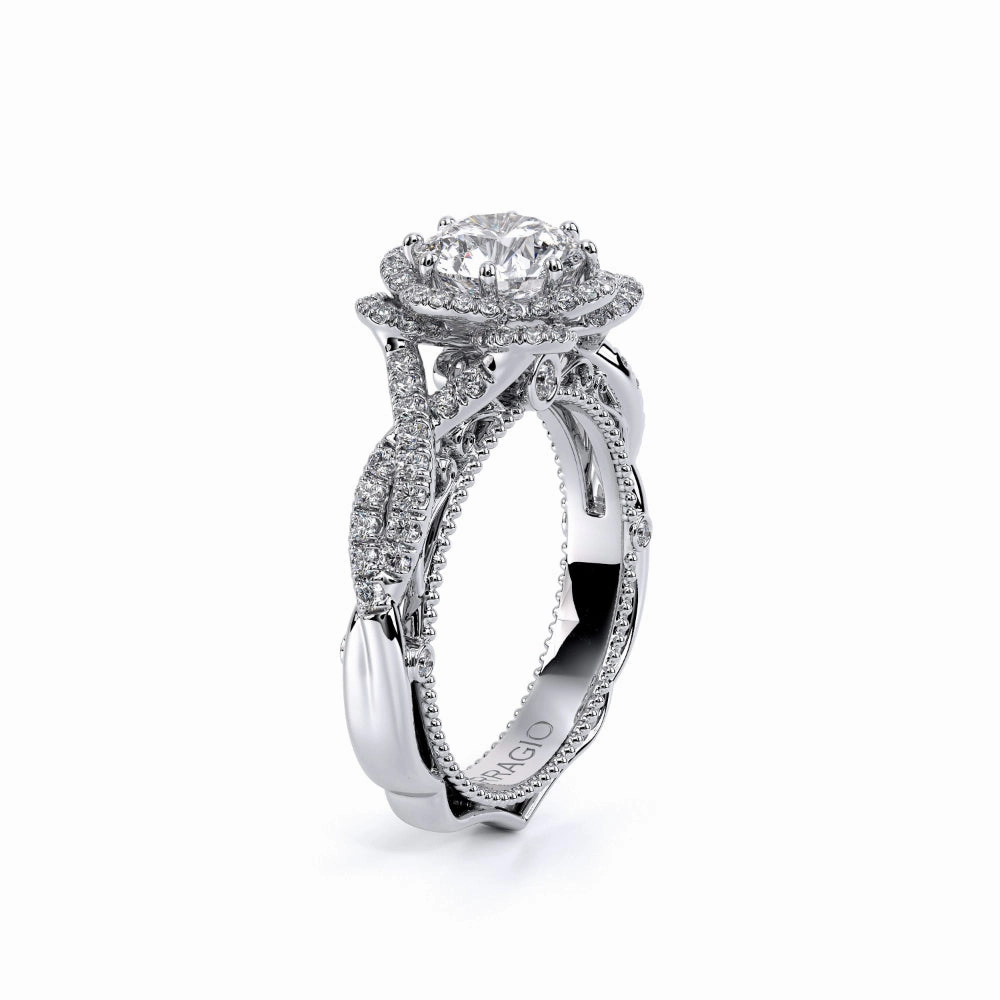 Verragio Venetian Round Diamond Floret Halo Engagement Ring
