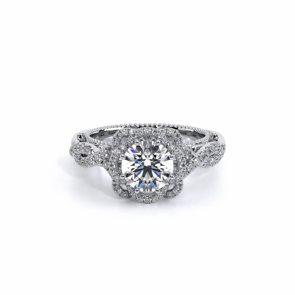 Verragio Venetian Round Diamond Floret Halo Engagement Ring