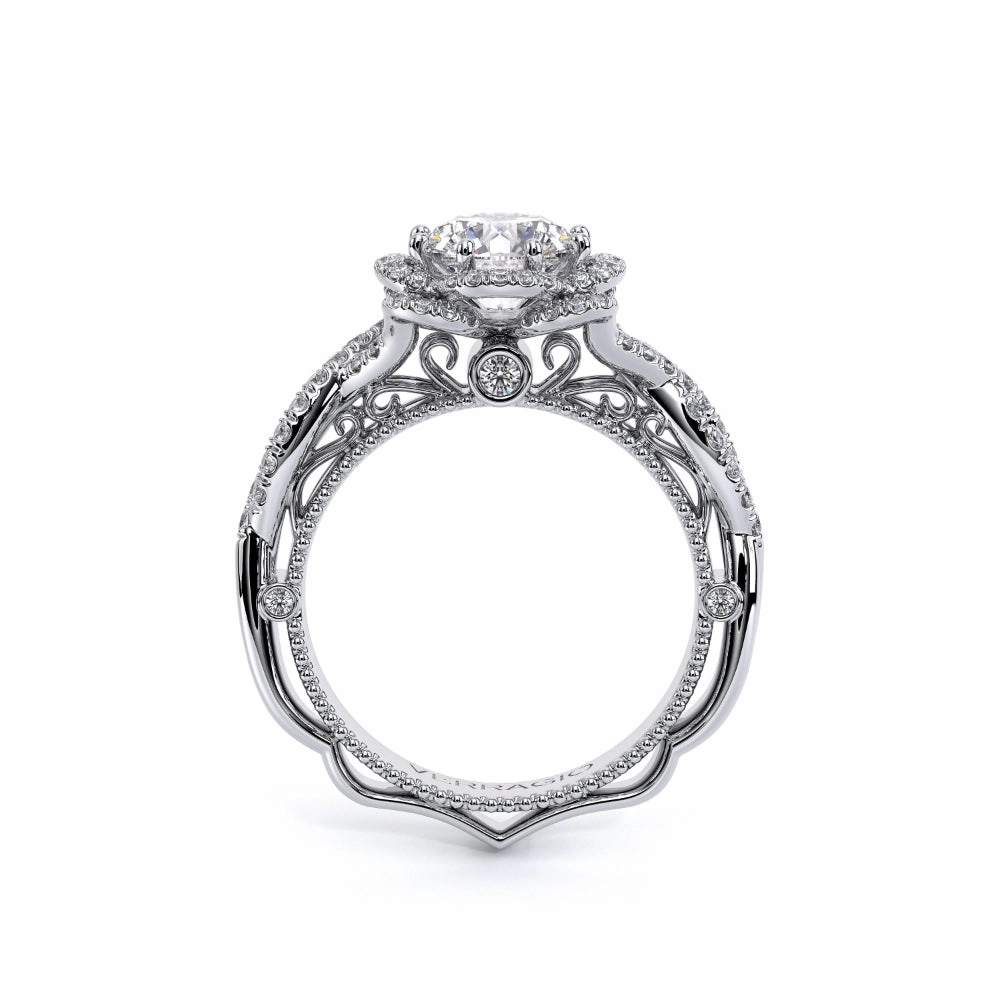 Verragio Venetian Round Diamond Floret Halo Engagement Ring