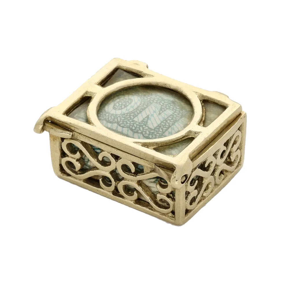 Vintage 9ct Yellow Gold Charm - 1 Old One Pound Note Break In Emergency Box
