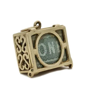 Vintage 9ct Yellow Gold Charm - 1 Old One Pound Note Break In Emergency Box