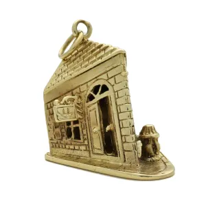 Vintage 9ct Yellow Gold Charm - Ye Olde Corner Tavern 1960's