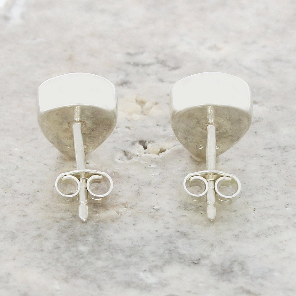 Whitby Jet Sterling Silver Teardrop Stud Earrings