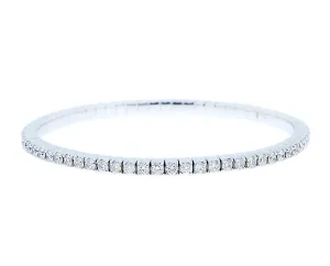 White gold and diamond bracelet
