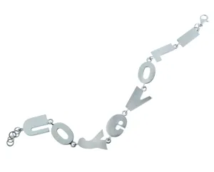 White gold I LOVE YOU bracelet