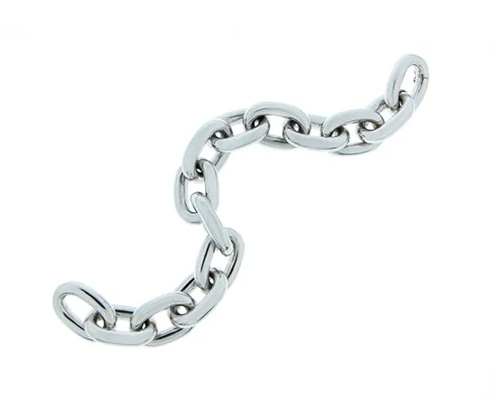 White gold link bracelet