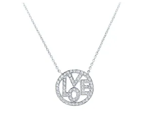 White gold necklace with a diamond pendant