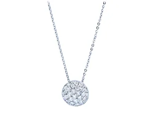White gold necklace with a diamond pendant