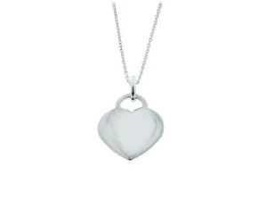 White gold necklace with a heart pendant