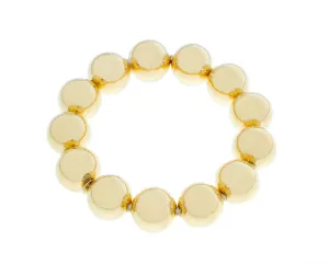Yellow gold ball bracelet