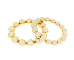 Yellow gold ball bracelets
