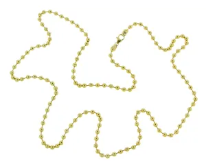 Yellow gold ball necklace