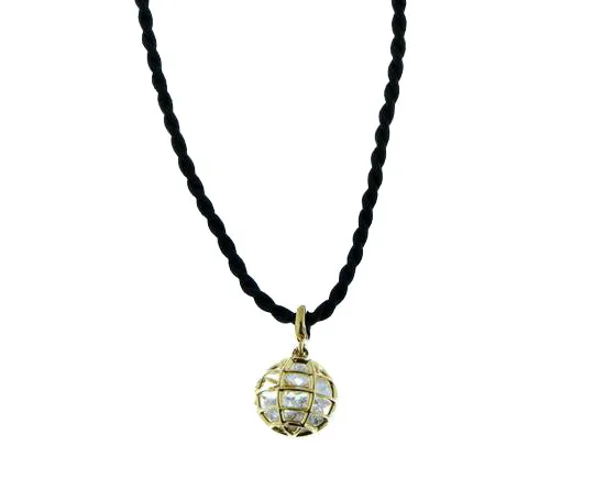 Yellow gold ball pendant