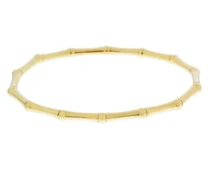Yellow gold bamboo bracelet