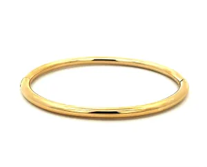 Yellow gold bangle bracelet