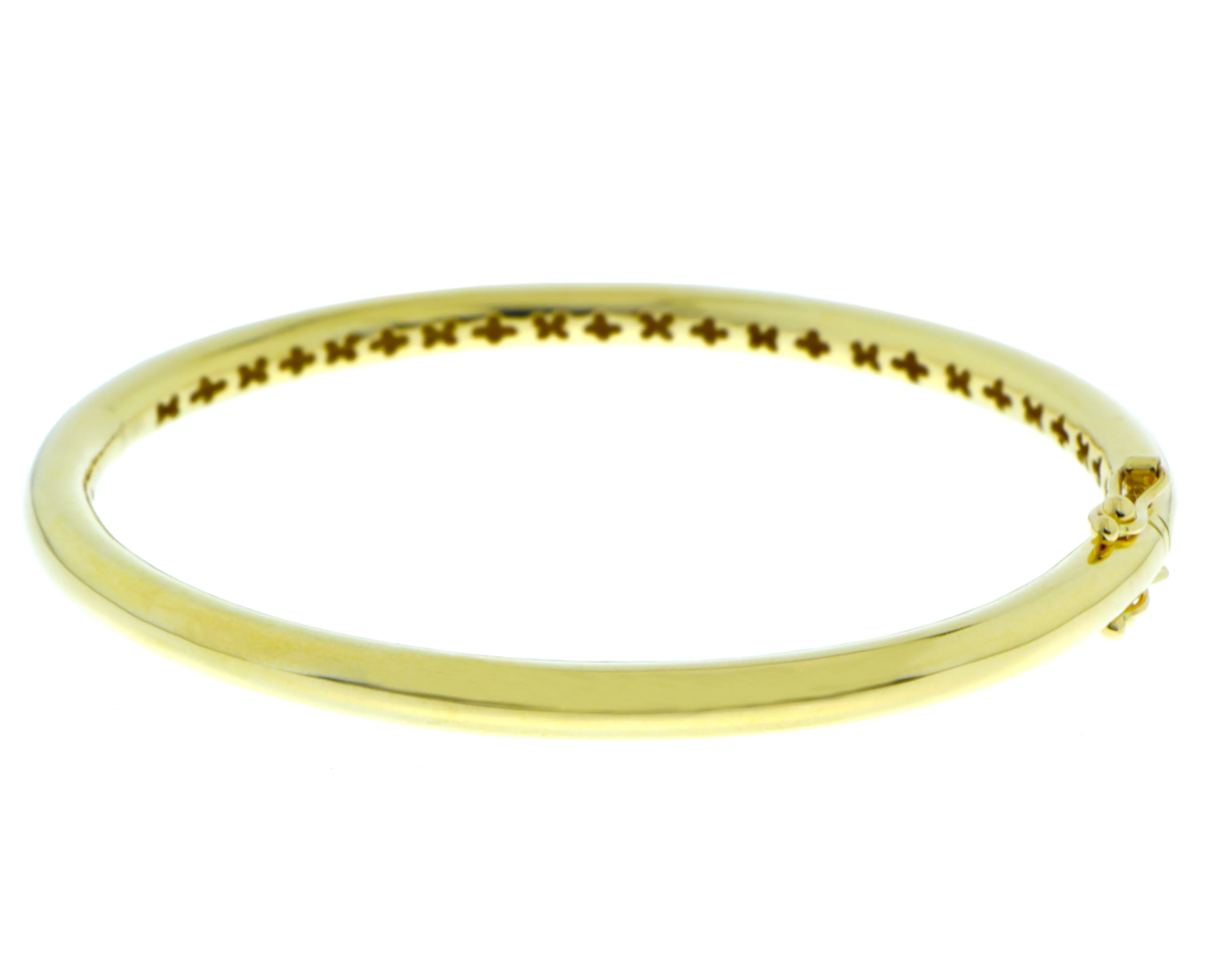 Yellow gold bangle bracelet