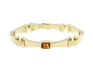Yellow gold bracelet with citrines