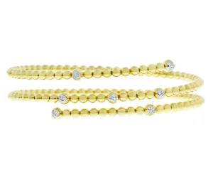 Yellow gold bracelet with diamonds