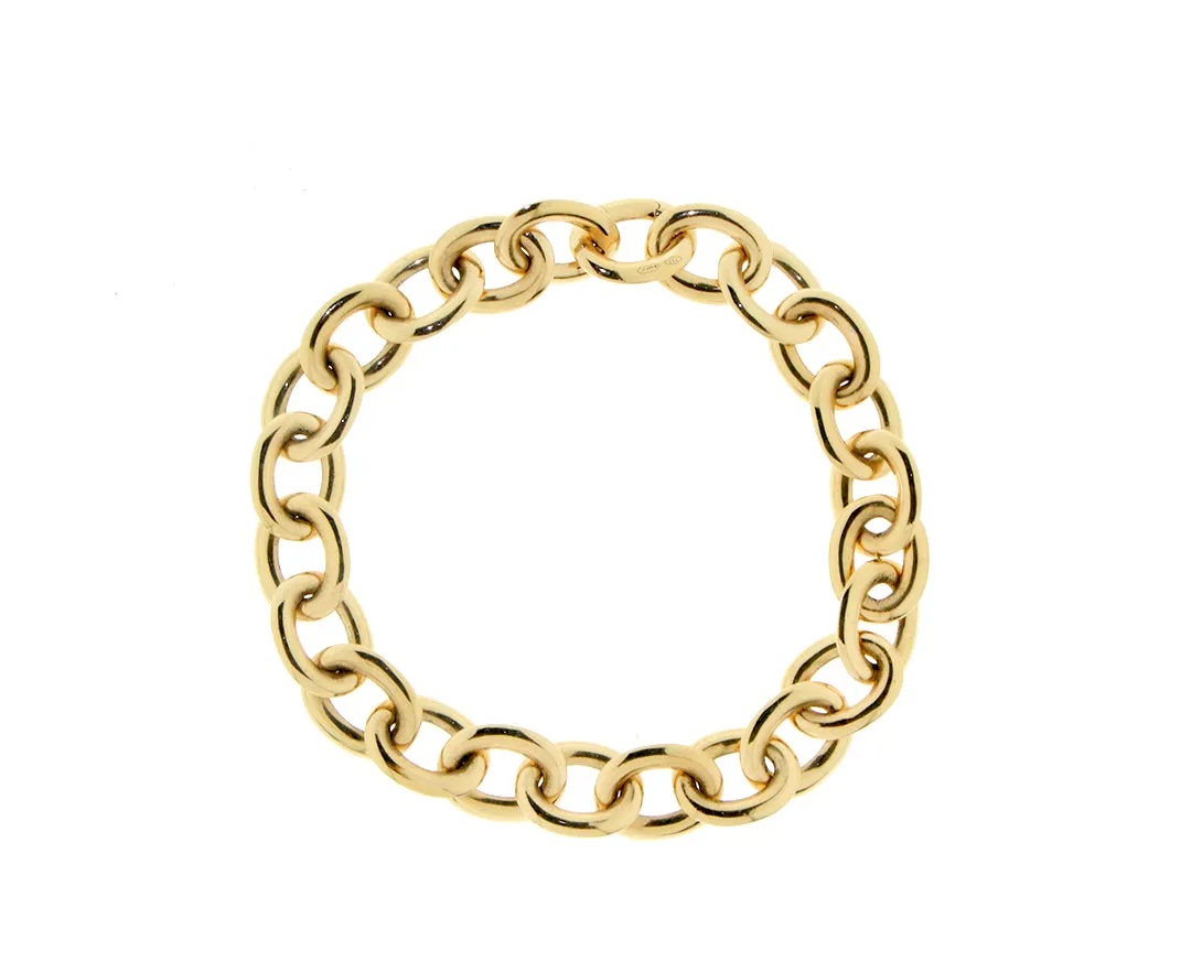 Yellow gold bracelet with round chains